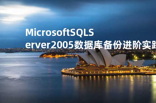 Microsoft SQL Server 2005 数据库备份进阶实践
